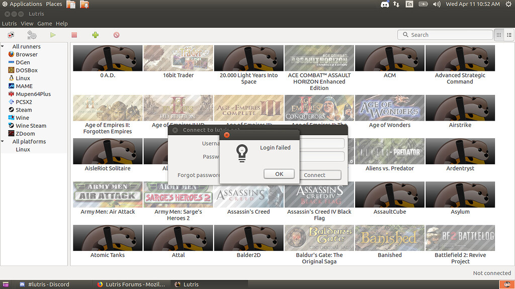 Eso login failed - Support - Lutris Forums