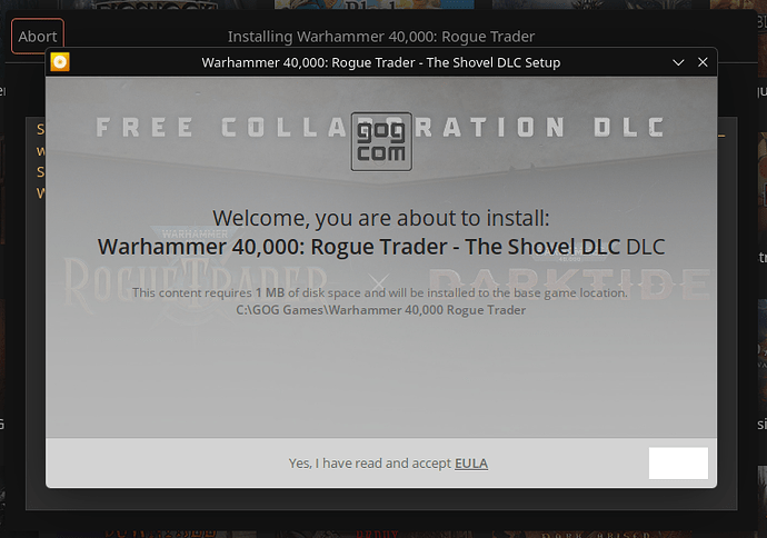 Lutris Rogue Trader GOG