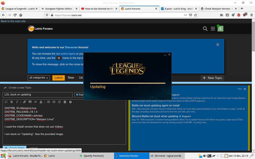 Battle.net logs in but is not connected - Support - Lutris Forums