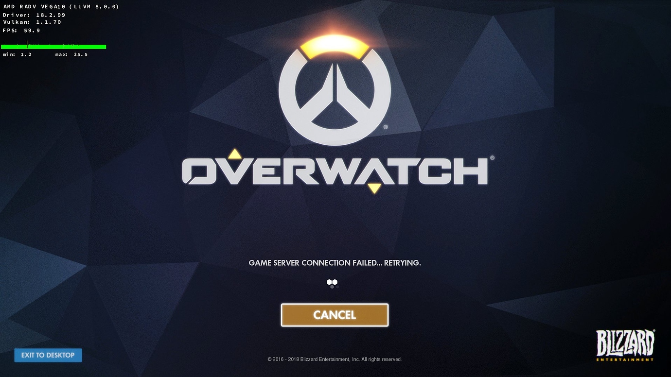 Game server connection failed overwatch решение