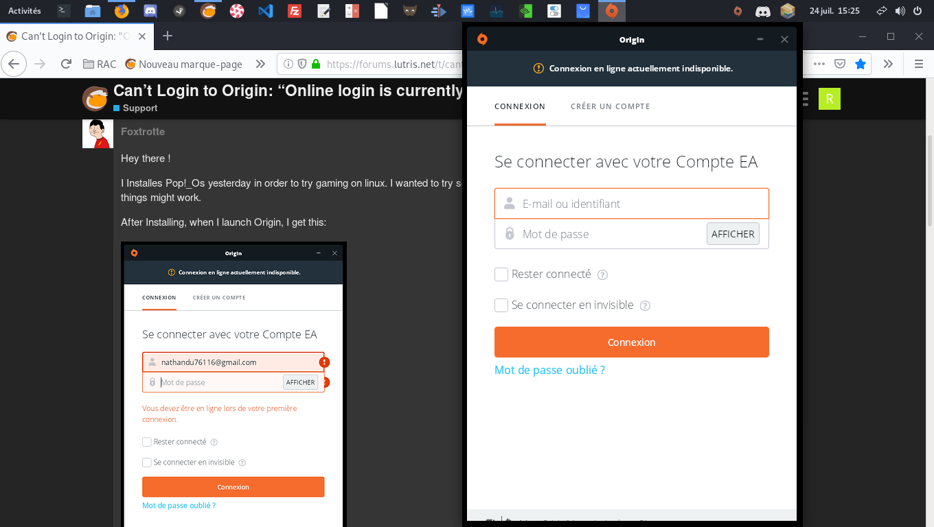 Can't Login to Origin: Online login is currently unavailable - Support -  Lutris Forums