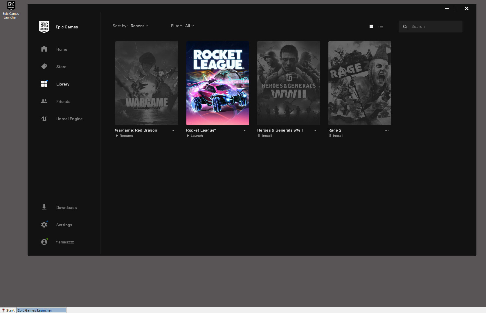 Updated Epic Games Launcher