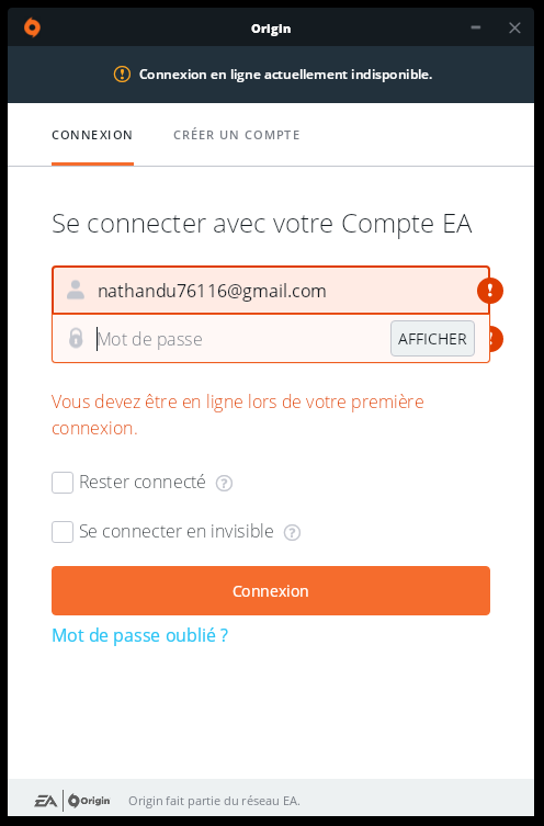 I can't login or create a new account for over a month now. : r/origin